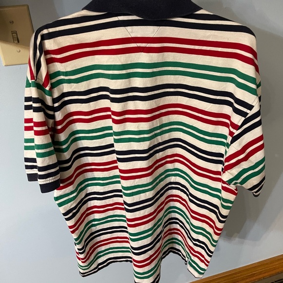 Men’s Very Nice Tommy Hilfiger Striped Polo Shirt - Multicolor.  Size Large - Picture 2 of 3